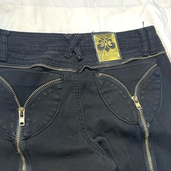 Y2k Dereon Zipper Low Rise Slim Jeans 3/4 - Picture 3 of 5